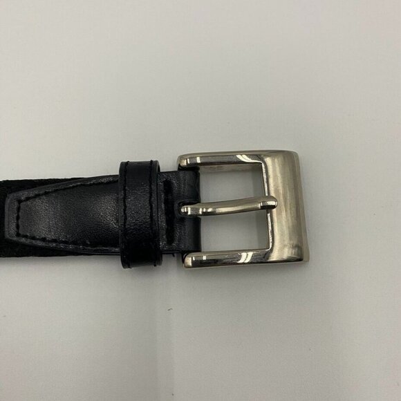 Liz Claiborne Womens Signature Logo Belt Size Medium Silver Tone Buckle - Picture 4 of 14